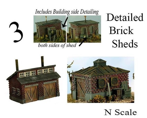 Scale brick railroad and - n,